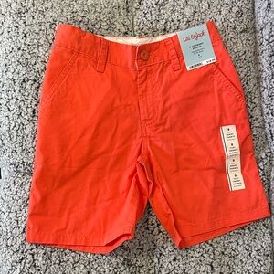 Cat & Jack Coral Orange boys Flat Front Shorts size 8
